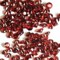 キュービックジルコニア ルース 裸石 1.5mm CZ ガーネット系レッド 赤 ジルコニア ラウンドカット ラウン…