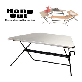HangOut ハングアウト 台形テーブル FRT Arch Table ステンレストップ アーチテーブル 台形天板 ヘキサテーブル コクピットレイアウト W680×D300×H275mm おしゃれ キャンプサイト シンプル アウトドア コンパクト 焚き火 バーベキュー 組み合わせ ガレージブランド