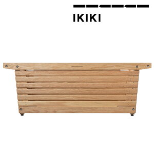 IKIKI(イキキ) シェルフコンテナ Lサイズ オーク 天然木材 木製 機能コンテナ 組み立て 折りたたみ ノックダウン方式 除湿効果 通気性 収納 アウトドア キャンプ