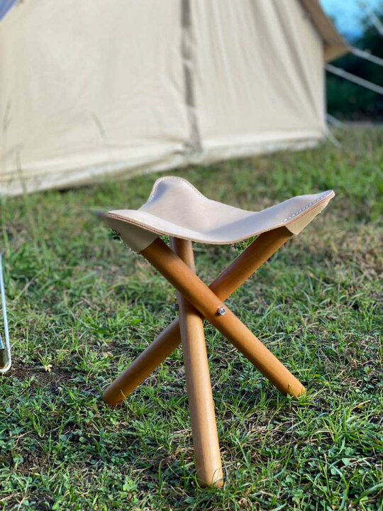 楽天市場】romo ロモ ヌメ革 牛革 三脚 折りたたみチェア sansa chair 