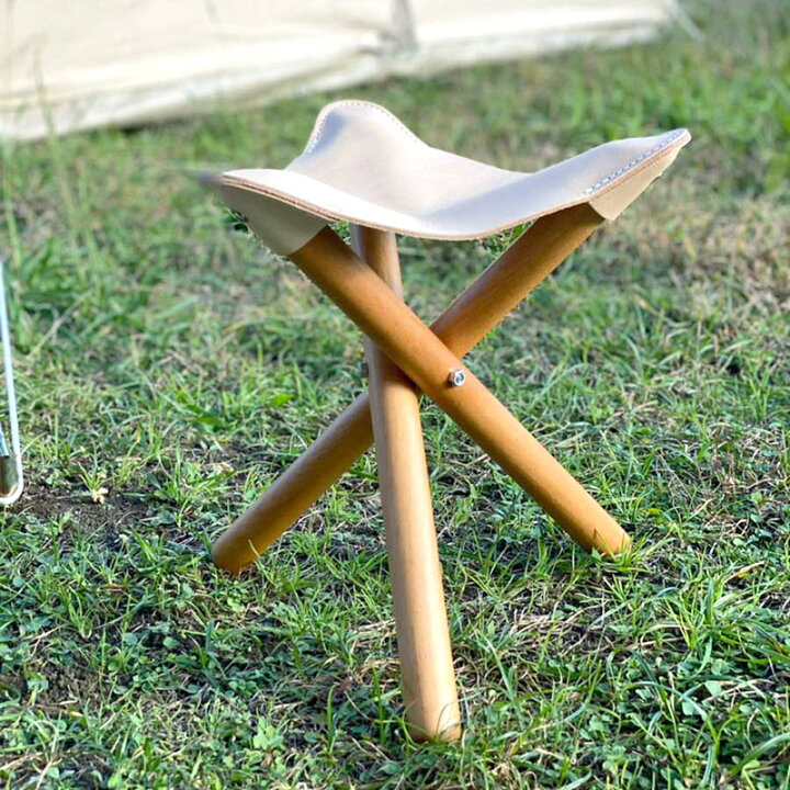 楽天市場】romo ロモ ヌメ革 牛革 三脚 折りたたみチェア sansa chair 