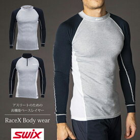 Swix 北欧ブランド アスリートモデル スポーツインナー Race X Bodywear メンズ 紺 長袖 40811-11200 アスリート用 4方向ストレッチ 保温 汗発散 最強 防寒インナー ベースレイヤー コンプレッションインナー ウェア スキー クロスカントリー 登山 スウィックス