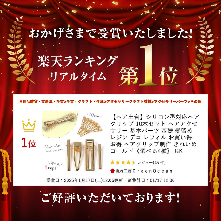 楽天市場】【ヘア土台】シリコン型対応ヘアクリップ 10本セット ヘア
