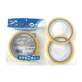 【まとめ買い=12個単位】セロハンテープ2P 15mm×35m 404-05(su3a317)