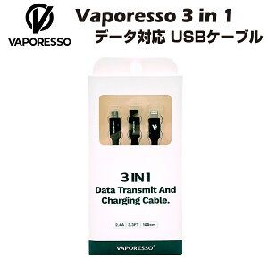 yN[|10%OFF Gg[&yVJ[hP9{zVaporesso 3 in 1 USB 3.0 P[u 1m ubN Type-C Micro USB Lightning 2.4A [d f[^]Ή X}[gtH X}z PC p\R CgjO 