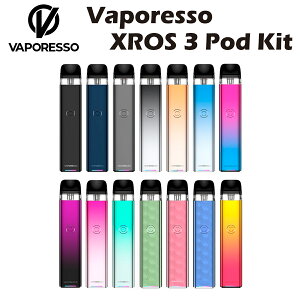 Vaporesso XROS 3 Pod Kit 1000mAh 2ml ポッド型 スターターキット ベポレッソ クロス ミニ 電子たばこ 電子タバコ ベイプ 本体 リキッド コンパクト 小型 禁煙 ニコチンゼロ タール ニコチン0 シーシャ