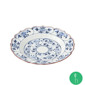 割草花紋様 桔梗象嵌取皿 | (約φ16×2.5cm)浜陶 高山 和 食器 モダン おしゃれ 北欧 料理 贈り物 御祝 プレゼント 日本製 磁器 陶器