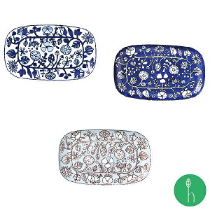 フラワーパレード 長皿 | (約24×15×2.5cm)浜陶 和山 和 食器 モダン おしゃれ 北欧 料理 贈り物 御祝 プレゼント 日本製 磁器 陶器 テレビ TV