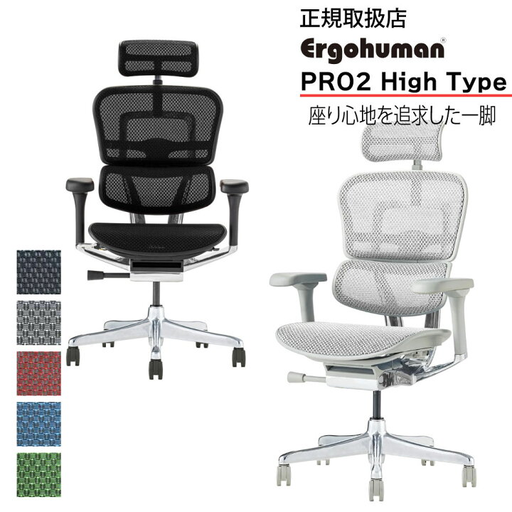楽天市場】[正規取扱店] Ergohuman PRO2 High Type エルゴヒューマン 