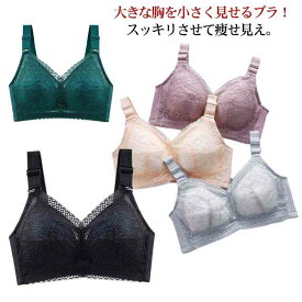 送料無料 小さく見せる ブラ 着痩 揺れない ブラ ラジャー 大きな胸を小さく見せるブラ 小さく見せるブラジャー 薄い 補正下着 小さく見せるブラ 胸を小さく見せるブラ 大きいサイズ 下着 着やせ 垂れ はみ肉 かわいい 大人 インナー スマートブラ
