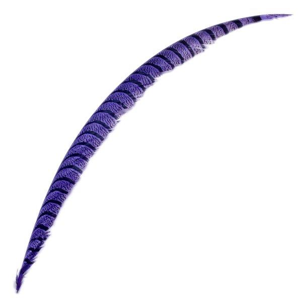 スーパーセール期間限定 装飾用の羽根 ストアー 羽 フェザー アクセサリー パーツ 手芸 40-60cm アクセサリ 1本 しゅげい 紫 ギンケイ尾
