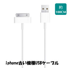 USB Cable ホワイト1m for iPhone 4 /4s/ 3GS / iPod / iPad　データ転送　iPhone充電器 iPhoneケーブル USBケーブル usb cable iphone充電ケーブル30Pin Kahira ケーブル