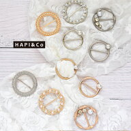 シンプル パール スカーフ リング レディース