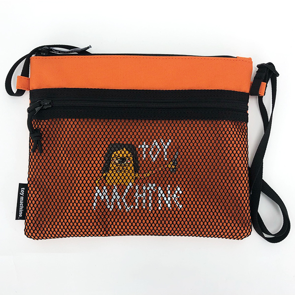 トイマシーン(TOY MACHINE) サコッシュ メッシュポケット ショルダー付き アクセサリー バッグ 全3色 ブラック/迷彩/オレンジ  TM-B023 [M便 1/1] | キャラクターランド はなはな