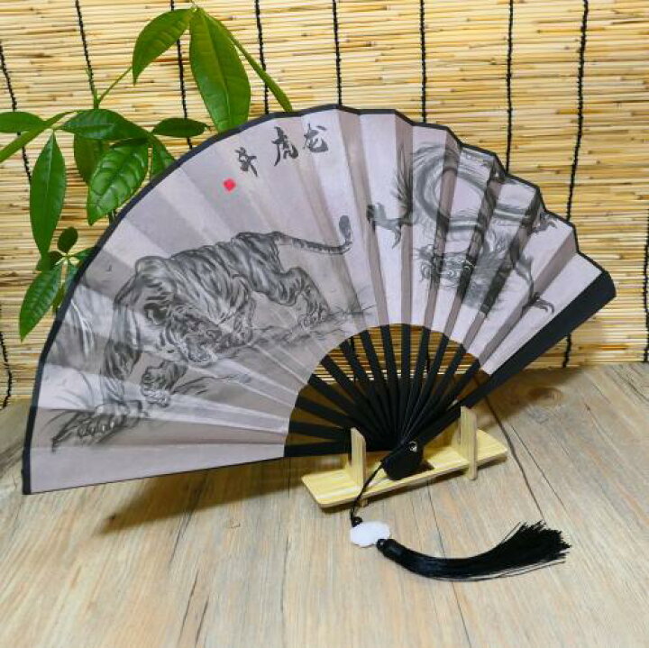 楽天市場】扇子 大きい 虎と龍 飾り扇子 ビッグ扇子 約27cm 幅45cm 