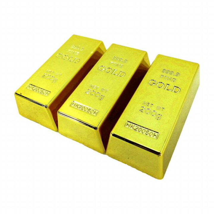 楽天市場】金塊レプリカ ゴールドバー マグネット 磁石 大 3個セット 