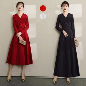 楽天市場 パーティードレス 赤黒の通販