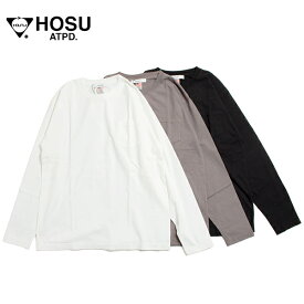 【セール50%OFF】 HOSU ホス USAコットン ポケット Tシャツ 長袖 OLT-005 日本製