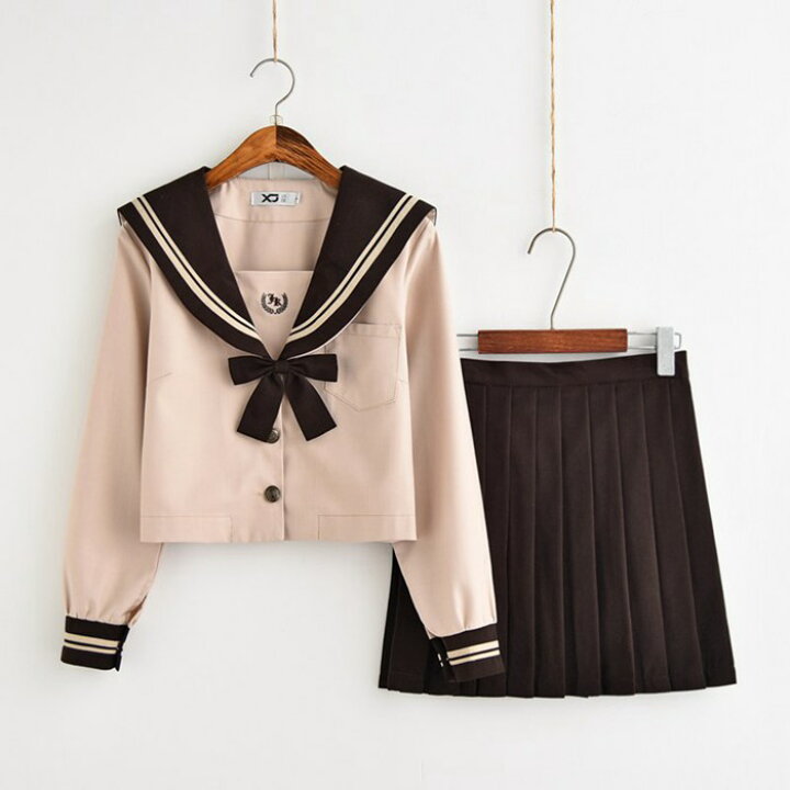 楽天市場 セーラー服 レディース 衣装 仮装 制服 学生服 コスチューム 茶色 長袖 上下セット 女子制服 Jk制服 高校生 コスプレ衣装 可愛い Jk 服 学園祭 大人 セクシー コスチューム 衣装 Haru2 楽天市場店