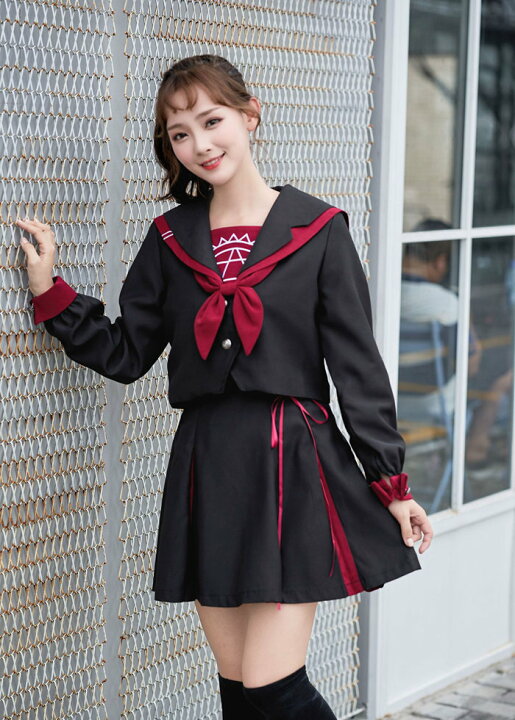 楽天市場】セーラー コスプレ 上下セット 魔女女子制服 JK制服 上下 