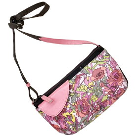 【日本製】軽量 ポシェット ショルダーバッグ 「皮革友禅染 本革たとかーふ」使用 【京都 浪速屋商店 はるべ】 多機能 キラキラ 上品 エレガント シンプル オフィス きれいめ レディース ナイロン バッグ / ミセス シニア 敬老 母の日 【プレゼント ラッピング 無料 】