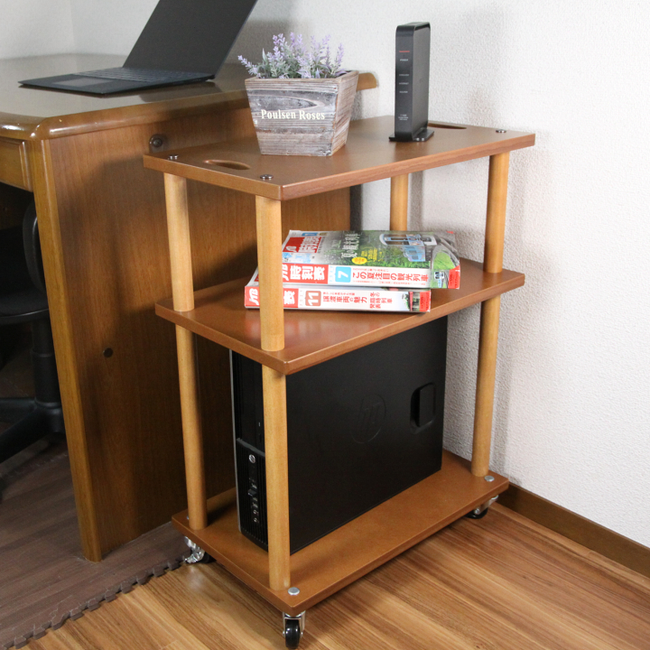 楽天市場】キャスター付き移動式木製ストックワゴン ~MUWW 3段