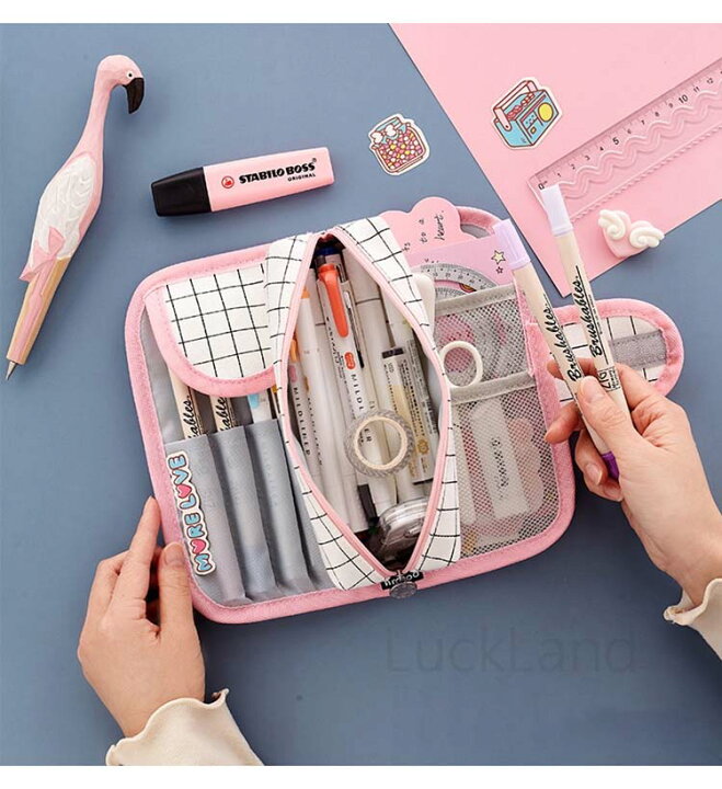 楽天市場 ペンケース 筆箱 おしゃれ 韓国 かわいい シンプル 筆ばこ 小学生 中学校 高校 学校 男の子 女の子 可愛い 筆入れ シンプル 文房具バッグ 4color 男女兼用 筆記用具 小物入れ 収納ポーチ 文房具 ペンポーチ Luckland