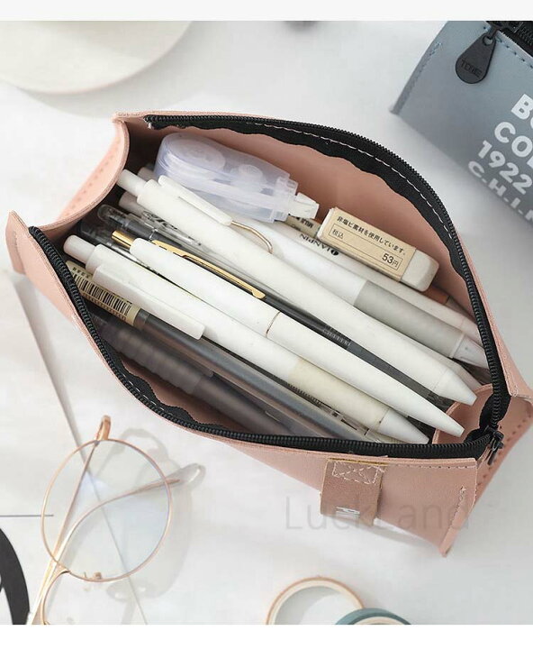 楽天市場 ペンケース おしゃれ 韓国 大容量 女の子 英字プリント 男の子 シンプル Pu素材 防水 筆入れ 入学用 小学校 中学校 高校 大学生 筆記用具 雑貨 小物入れ 文房具 ペンポーチ 文具バッグ Luckland