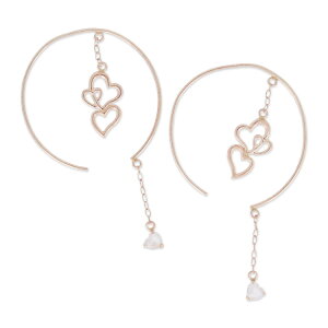 【今だけ★クーポン20%OFF】ピアス レディース K10PG ピンクゴールド ローズクォーツ ハート ジュエリー アクセサリー フープピアス MA215231【送料無料】【SS5】【ギフト プレゼント】【在庫あ