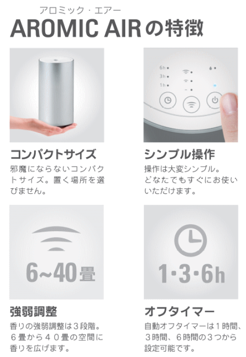 楽天市場】アロミックエアー アロマディフューザー アロミック