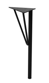 【公式】LABRICO ラブリコ テーブル脚 小 スチール 黒 高さ37.5cm~38.5cm 1本 WTK-2