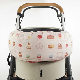 ペットカート・バギー用 ぷくぷく あごのせクッション マカロンピンクドット / ペットカートクッション