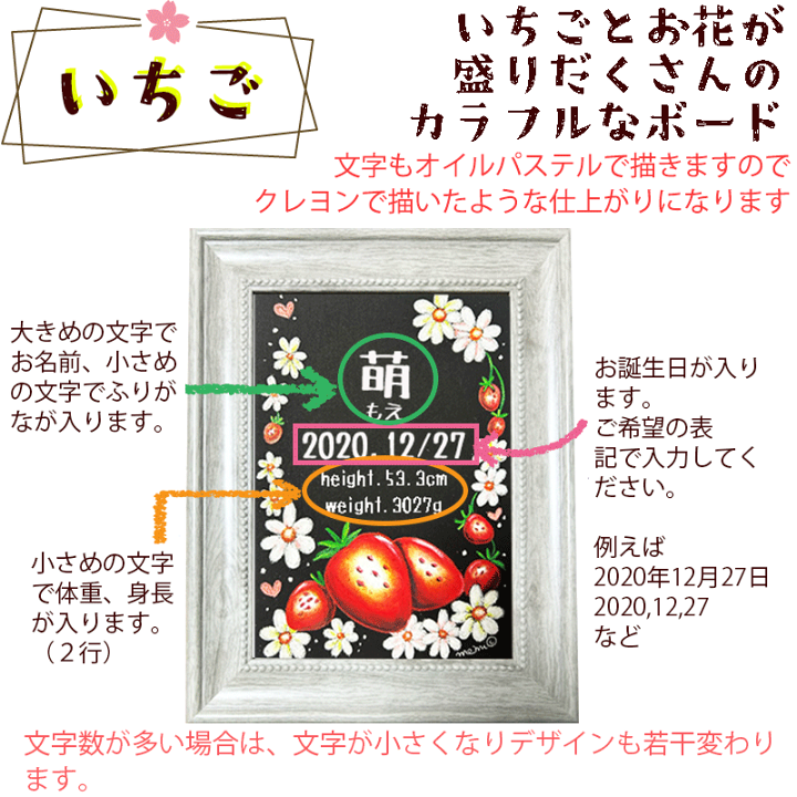 楽天市場】＼クーポン配布／ 命名書 オーダー チョークアート