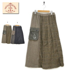 30%OFF セール SALEライムインク Lime inc. 2022AW へリンボン×ツイードプリーツスカート 22094314【F】【メール便不可】