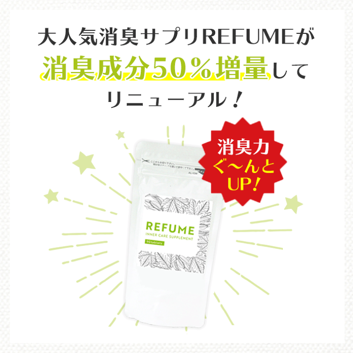 楽天市場】インナー サプリメント REFUME リフューム 90粒 (約1ヶ月分 