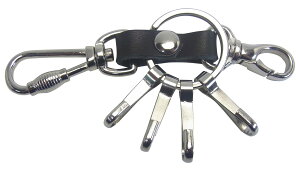 軽量 栃木レザー キーホルダー メンズ レディース【日本製】栃木レザー&ワンタッチナスカン&4連フック 軽量キーホルダー ver.Light★アクセサリー プレゼント 贈り物 ハイスタイル