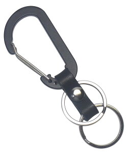 栃木レザー キーホルダー【日本製】栃木レザー&軽量アルミカラビナ&ツインリング ベースグレードタイプ キーホルダー★アクセサリー プレゼント 贈り物 ハイスタイル