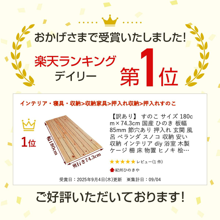 ☆除菌清掃済☆　☆綺麗☆　大和屋　アネシス　ナチュラル　すのこ床板・すのこ棚板 アカシア天然木 すのこベッドフレーム シングル/セミダブル