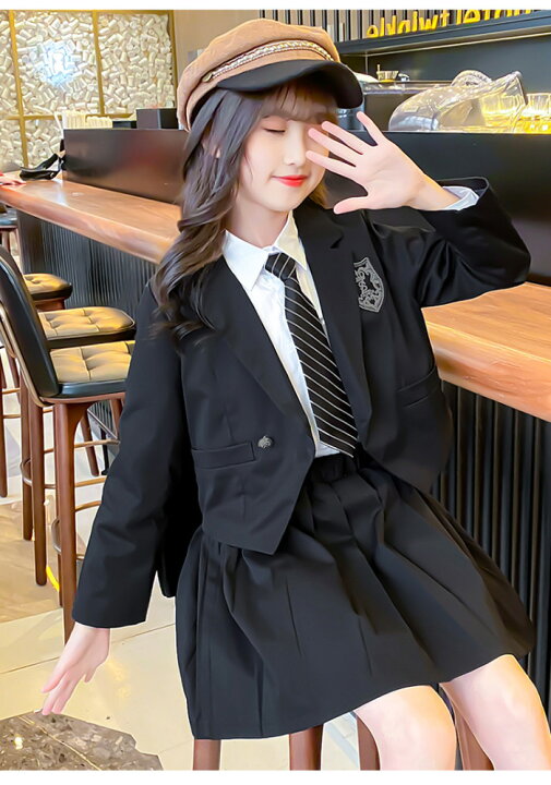 楽天市場】韓国子供服 女の子 制服 セットアップ スーツ フォーマル 3 