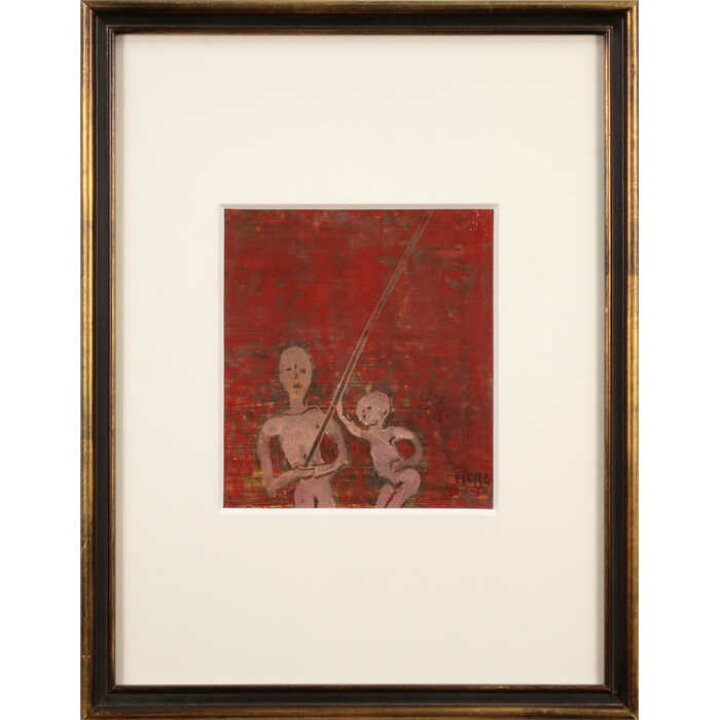 楽天市場】絵画 木内廣 油絵・油彩画 『無題』 子ども 一点物 美術品  