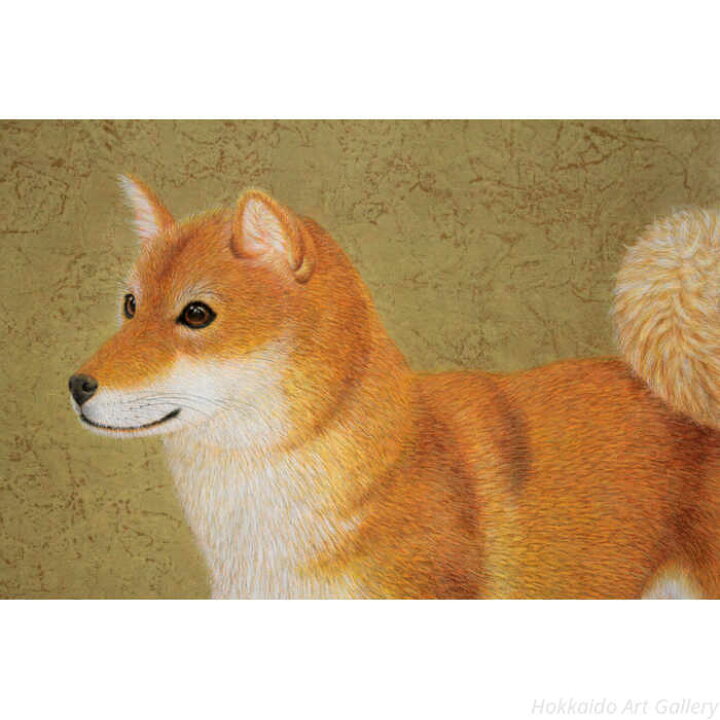 楽天市場】絵画 田口昌宏 日本画 『柴犬』 動物 犬 可愛らしい 