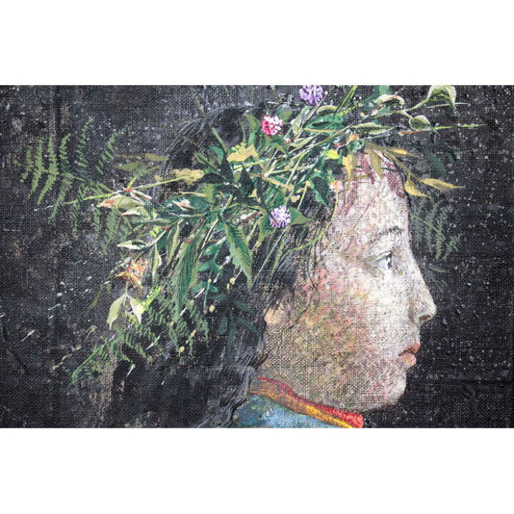 楽天市場】絵画 輪島進一 油絵・油彩画 『少女』 人物 顔 幻想的 一点 