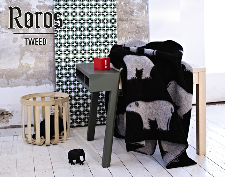 大判　Røros-Tweed クマ模様ブランケット 大判Røros-Tweed クマ模様ブランケット