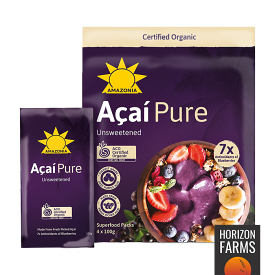 オーガニック フルーツ 無添加 アサイー ピューレ 砂糖不使用 100g x 4パックセット 合計400g 冷凍フルーツ オーガニックアサイー 冷凍アサイー アントシアニン スーパーフード アサイーボウル スムージー グルテンフリー 遺伝子組換え不使用