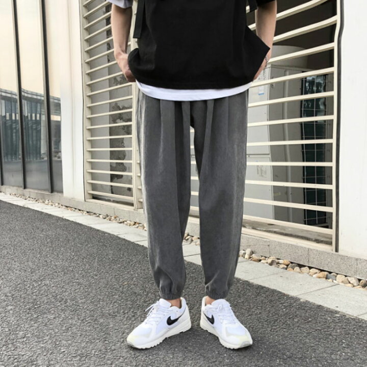 楽天市場 ジョガーパンツ ワイドパンツ ルーズ メンズ スエード パンツ ロングパンツ ハロン ワイド ズボン おしゃれ ストレート ゆるカジ モード ストリート系 カジュアル 秋冬 Atic