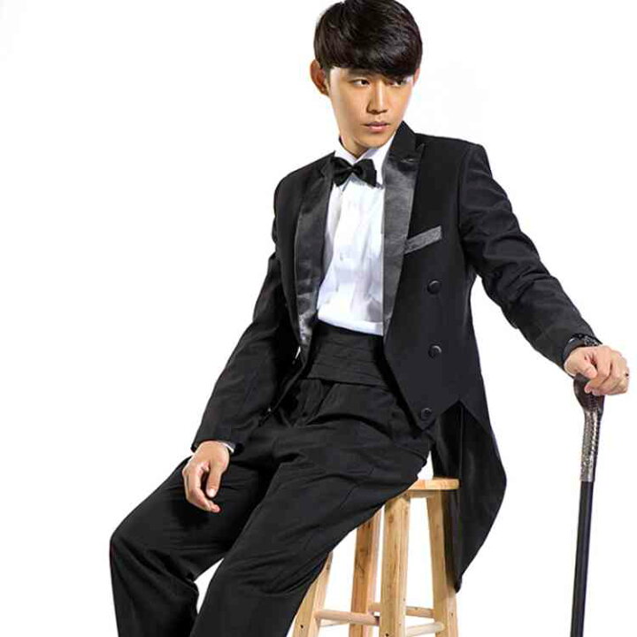楽天市場】超お得 豪華な4点セット タキシード メンズ 燕尾服 上下  