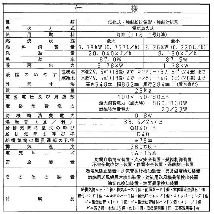 楽天市場】【残りわずか！在庫処分特価】 FF式ストーブ コロナ 
