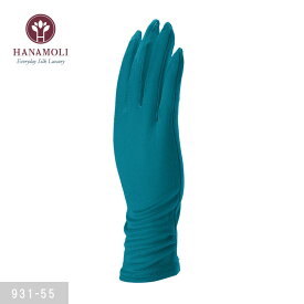 シルク手袋 HANANOLI【レディース 手袋 シルク100％ 紫外線対策 ブルーグリーン パープル】メール便