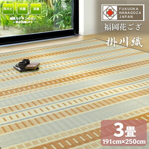 福岡花ござ 3畳用 191×250cm 清夏【安全・安心の日本製】紋織 い草ラグ 正方形 おしゃれ モダン 消臭 抗菌 リラックス 防カビ【送料無料】リーズナブル 新商品 掛川織