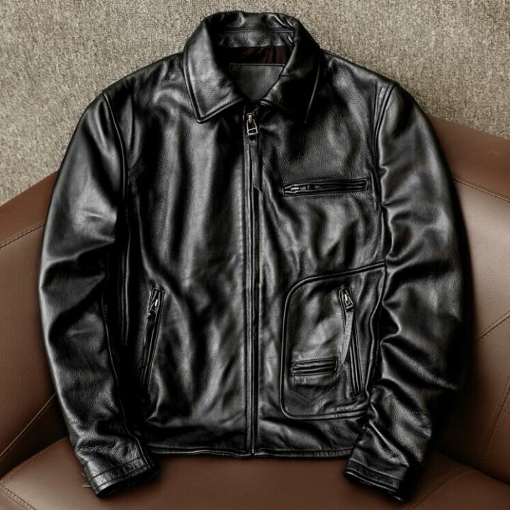 楽天市場】新品 ハレーバイクレザージャケット 上品 本革 高級牛革  